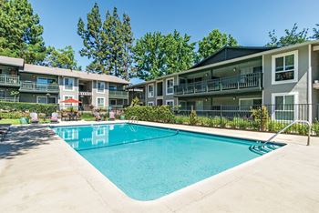The swimming pool at the falls at rolland park apartments